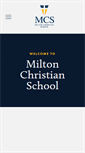 Mobile Screenshot of miltonchristianschool.com
