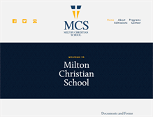 Tablet Screenshot of miltonchristianschool.com